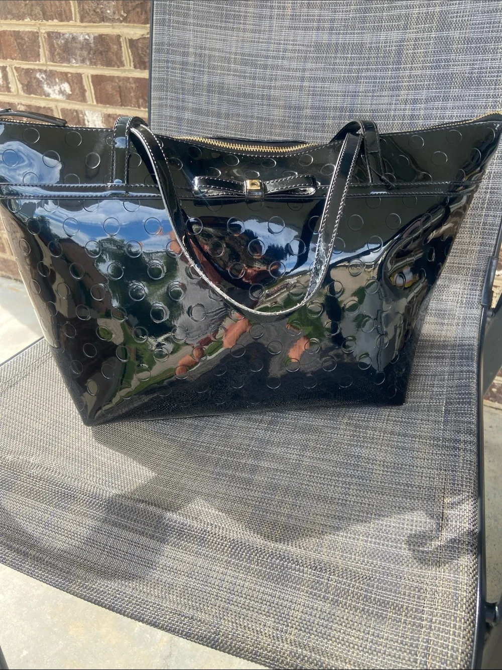kate spade Black Patent Dot Tote